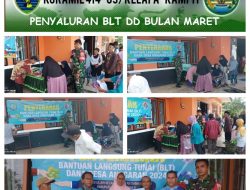 Babinsa Desa Air Kelik Monitoring Pembagian BLTDD