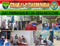 Babinsa Desa Batu Itam Beri Pendamping Dan Monitoring Penyaluran BLTDD