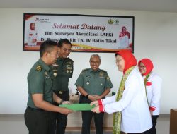 Danrem 045/Gaya Hadiri Pembukaan Penilaian Akreditasi Rumah Sakit TK. IV Batin Tikal