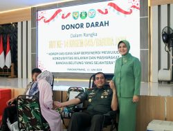 Ratusan Orang Donorkan Darahnya, Dalam Rangka HUT Ke -14 Korem 045/Gaya