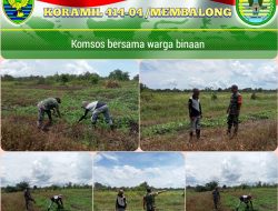 Babinsa Padang Kandis Komsos Dengan Petani Semangka di Desa Binaan