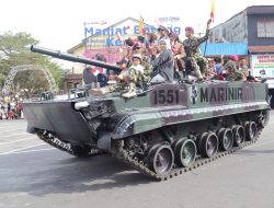 Dandim 0414/Belitung Hadiri Kirab Kota Pasukan Marinir 1 Korps Marinir TNI AL