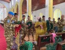 Satgas Kizi TNI Konga 37K Minusca Sambut Natal Bersama Warga Bangui, Afrika Tengah