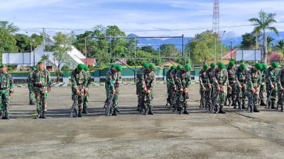 Tingkatkan Kedisiplinan Prajurit, Kodim 1710/Mimika Gelar Latihan PBB