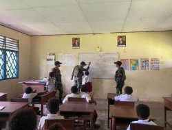 Satgas Pamtas RI-PNG Didik Anak Perbatasan