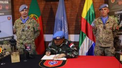 DFC MINUSCA Hadiri Upacara Penyematan Medali Kontingen QRF Portugal