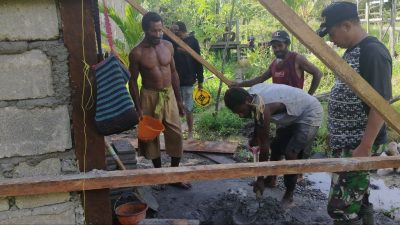 Kebersamaan Satgas TMMD dan Warga: Gotong Royong Bangun Kampung, Eratkan Persatuan