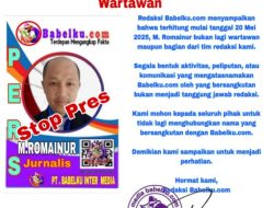 Redaksi Tegaskan M. Romainur Tak Mewakili Babelku.com Sejak 20 Mei 2025