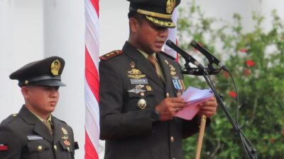 Kodim 1710/Mimika Bersama Satuan TNI Se-Garnisun Timika Gelar Upacara HUT Ke-80 TNI Tahun 2025
